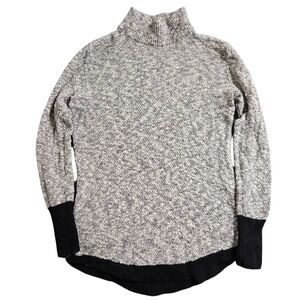 L.L. Bean Signature Cotton Linen Blend Mock Neck Sweater